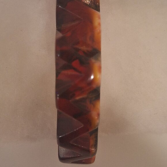 FABULOUS REAR 1930'S BAKELITE GEAR BANGLE BRACELET - Picture 7 of 15